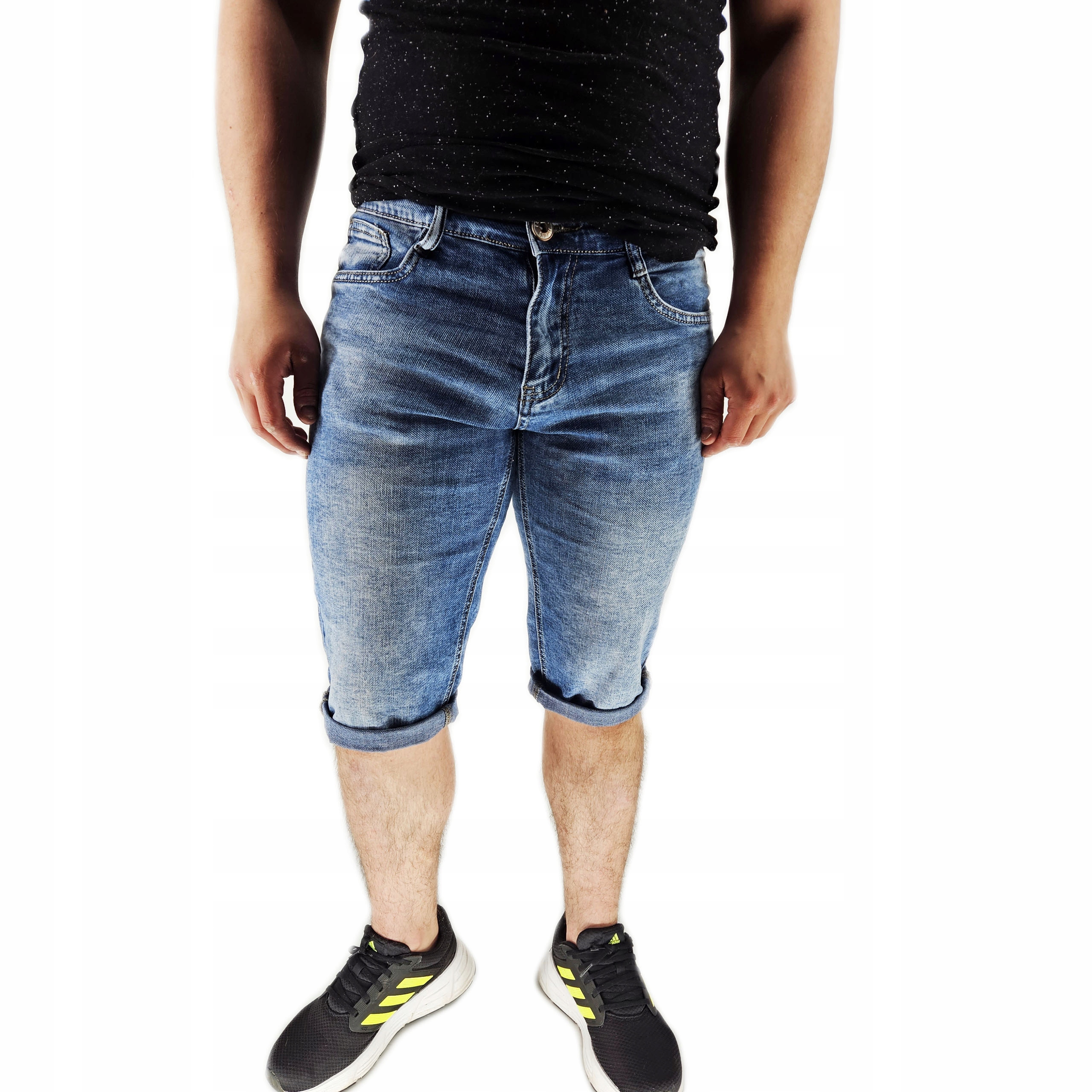 KRÓTKIE SPODENKI SZORTY MĘSKIE JEANSOWE Marka bez marki