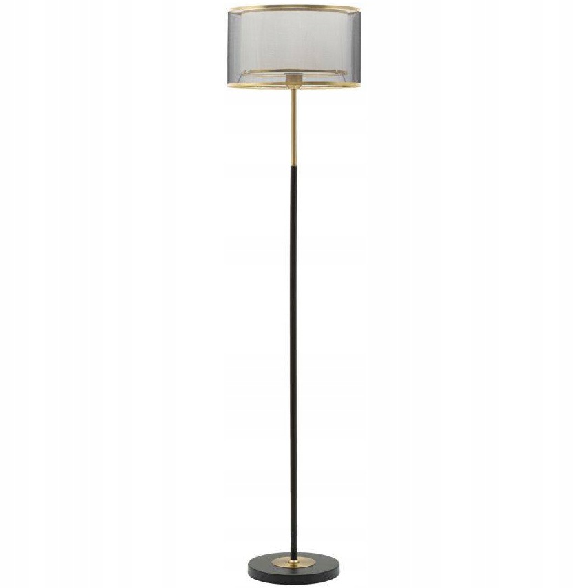 Kovová stojací lampa, černá, 153 cm