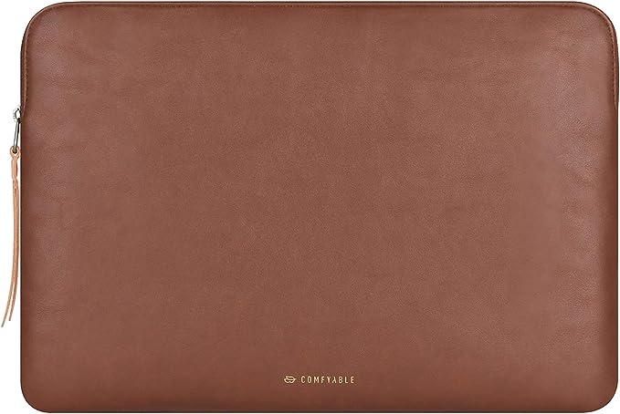 COMFYABLE Elegancki skórzany pokrowiec na laptopa 12'' 33x24 cm brązowy