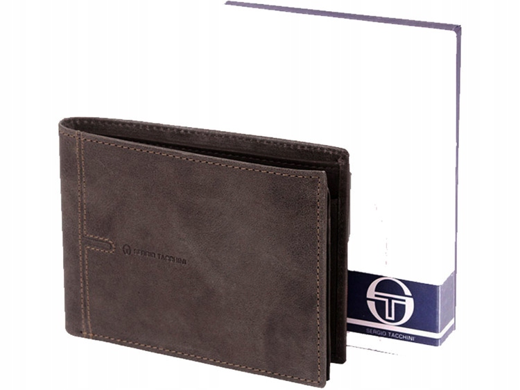 Pánská kožená peněženka Sergio Tacchini hnědá K50TGEP444 Tm