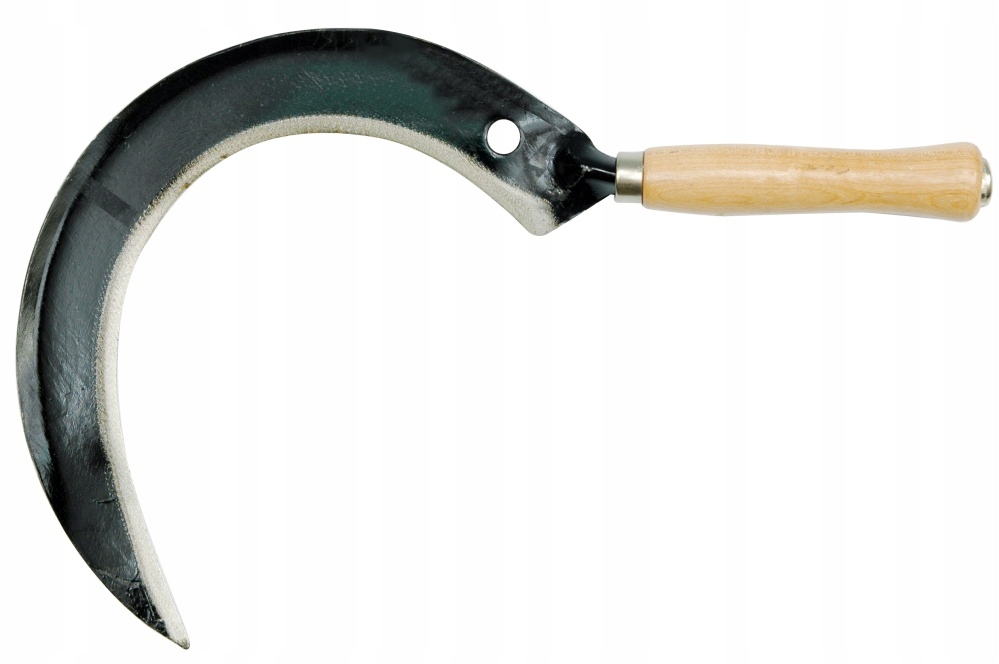 SIERP GŁADKI Z DREWNIANĄ RĘKOJEŚCIĄ DO ŚCINANIA