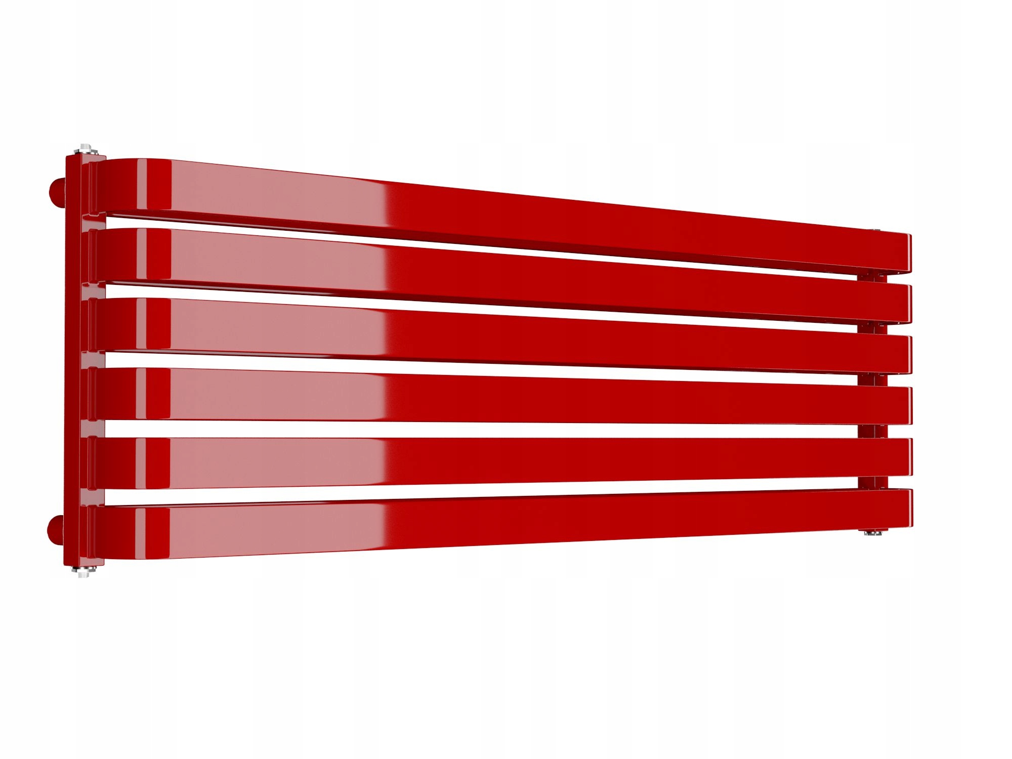Dekoratívny horizontálny radiátor Male 140x395 Červený