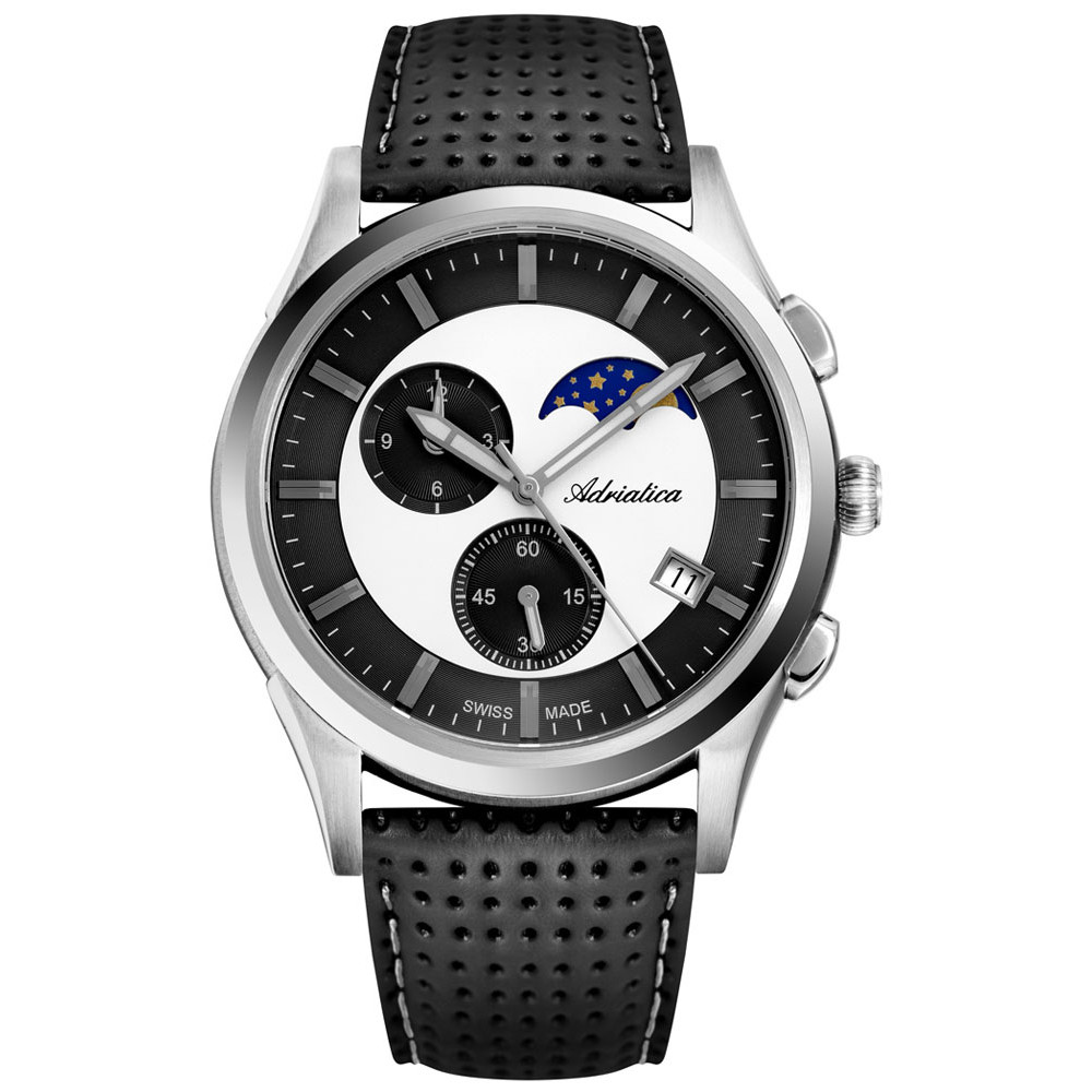 Pánské Hodinky Adriatica A8282.5213CH s černým řemínkem