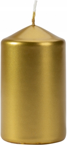 

Bispol 10cm świeca walec 60/100 Złoty Metalik