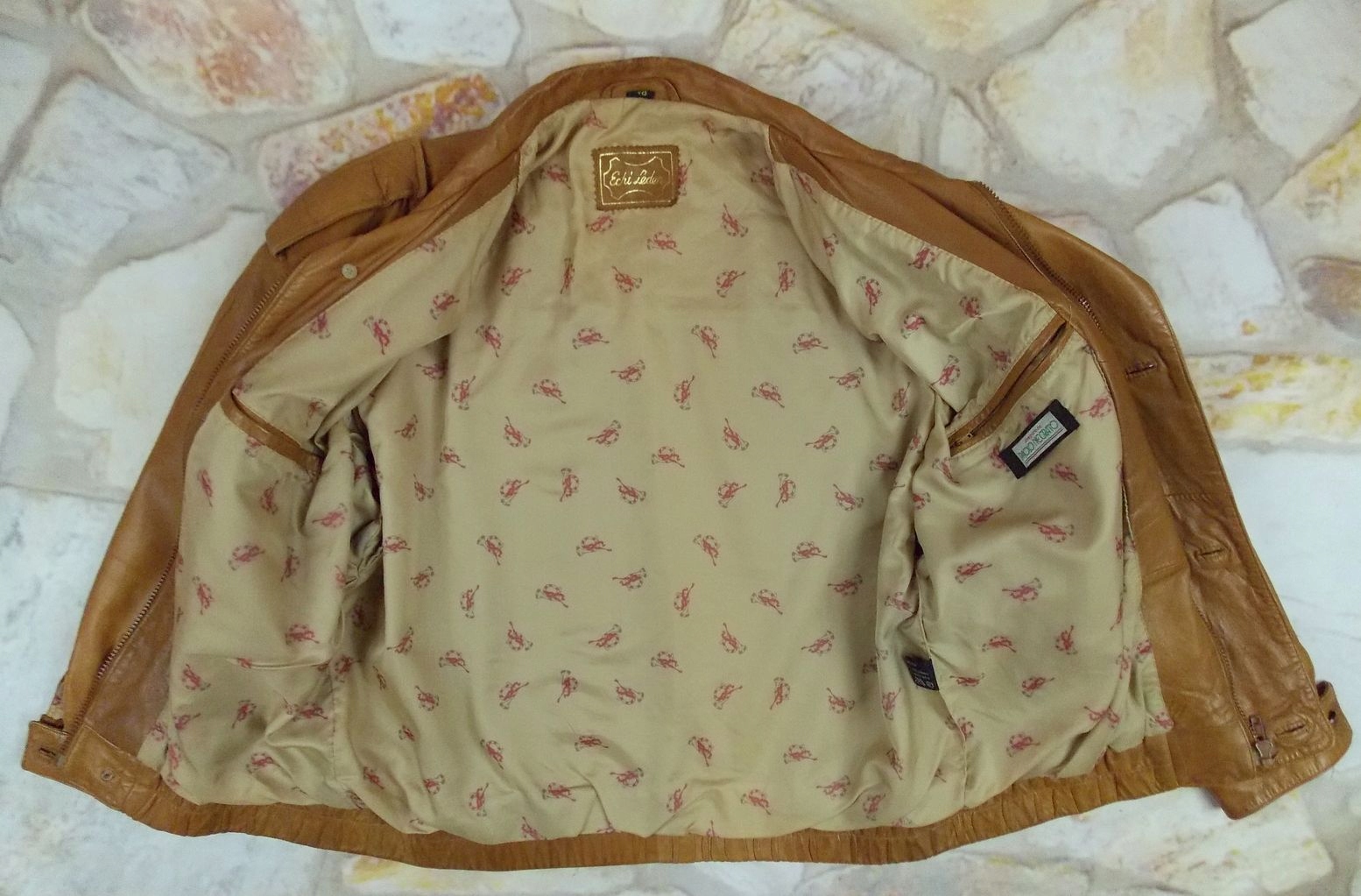 PAOLO NEGRATO KURTKA SKÓRZANA PILOTKA BOMBER 48 Kolor brązowy