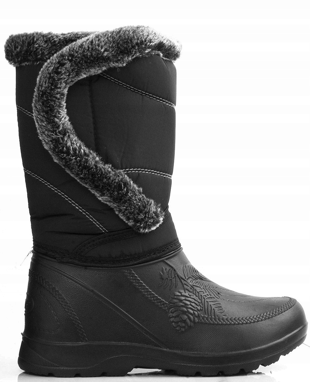 6199 CZARNE OCIEPLANE ŚNIEGOWCE KALOSZE 41 Marka inna