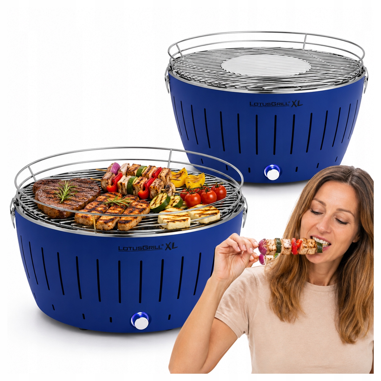 Bezdymový záhradný uhoľný gril LotusGrill XL Mobilný Plus Ochranná taška