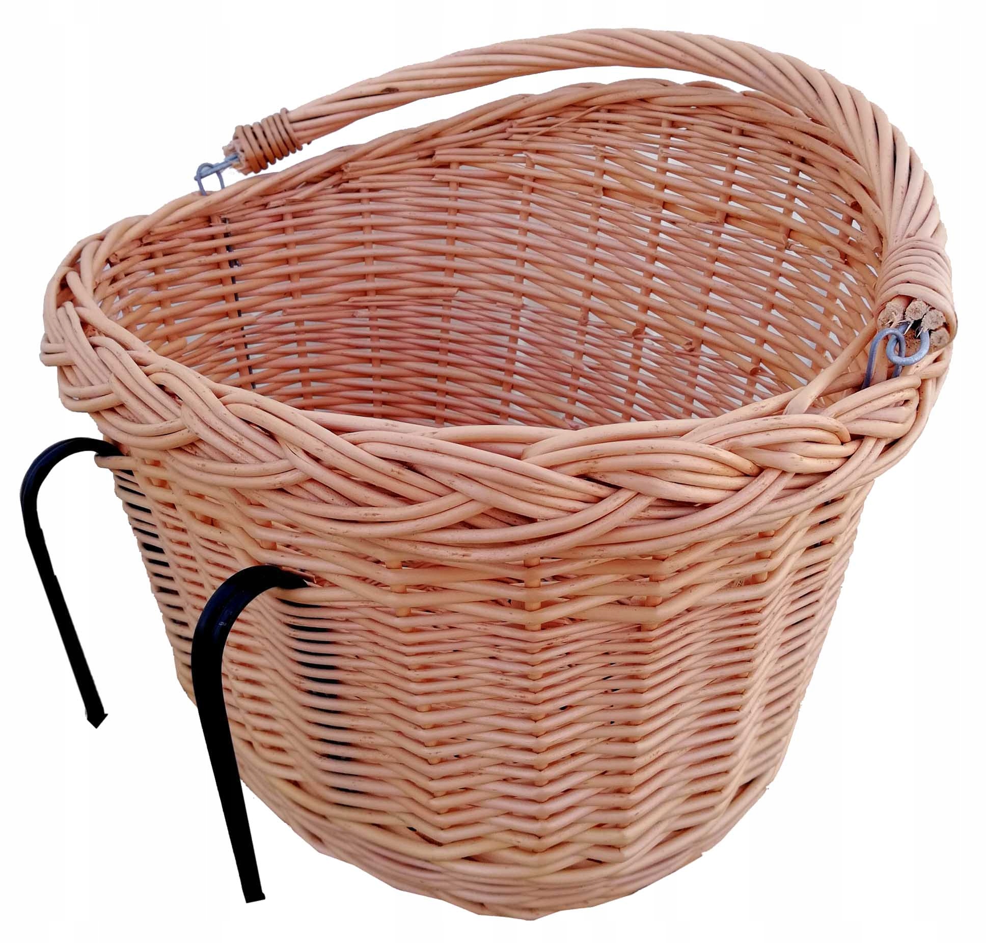 Velký Proutěný Košík na Kolo s háky