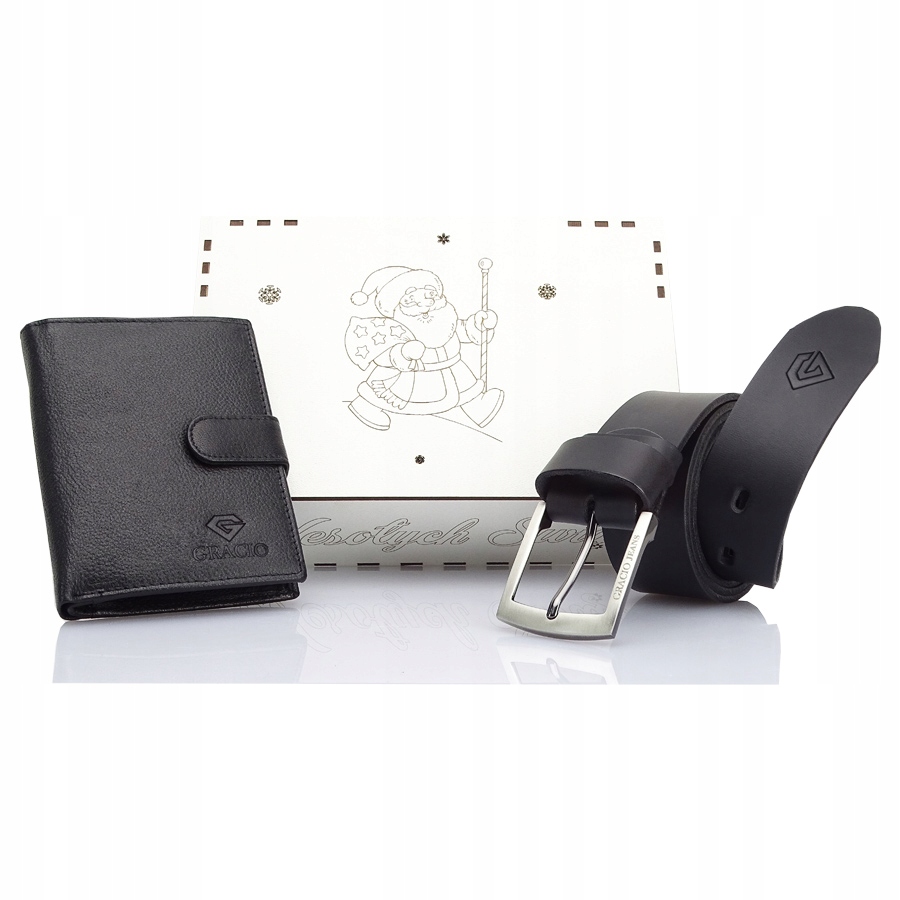 Klasický Vánoční set Pásek kožená peněženka