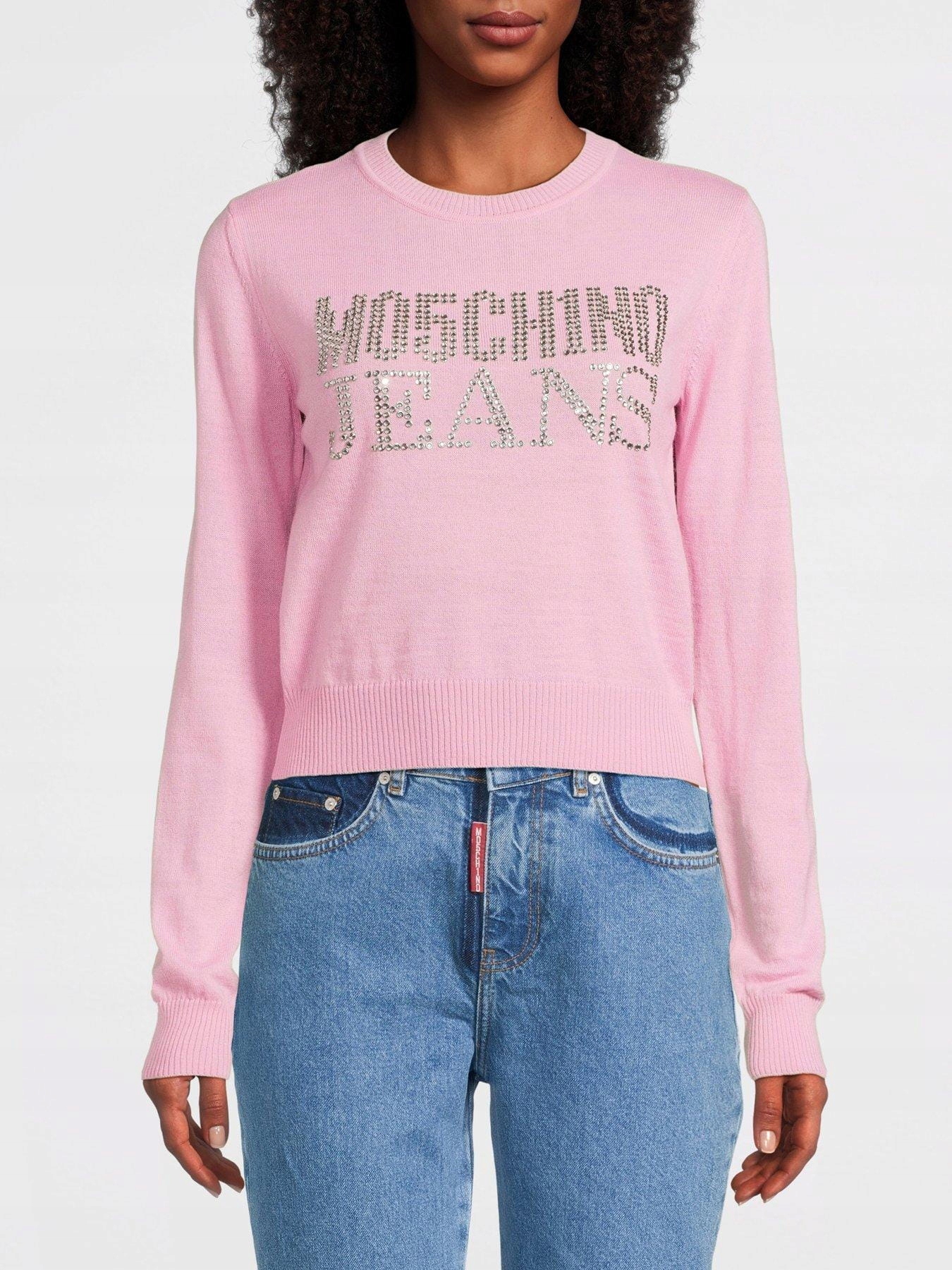 M05CH1N0 Jeans Růžový Logovaný Svetr (s)