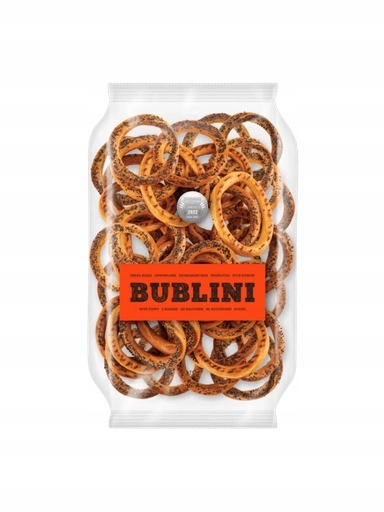 Levně 5 x Tera Bublini Obvařanky s mákem Lahodná Svačinka Vysoká kvalita 375 g