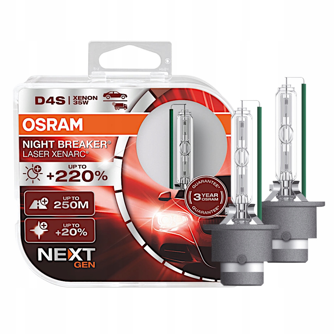 

Xenon D4S Osram Żarnik Night Breaker Laser 220%