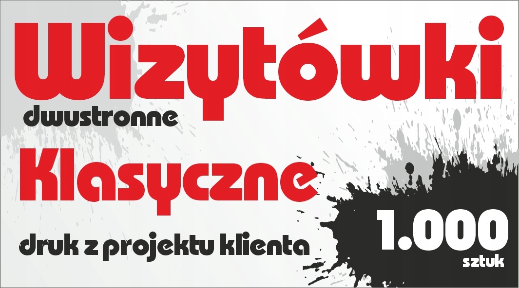

Wizytówki dwustronne 1000 sztuk