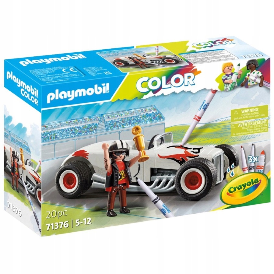 PLAYMOBIL 71376 Color Samochód wyścigowy Hot Rod