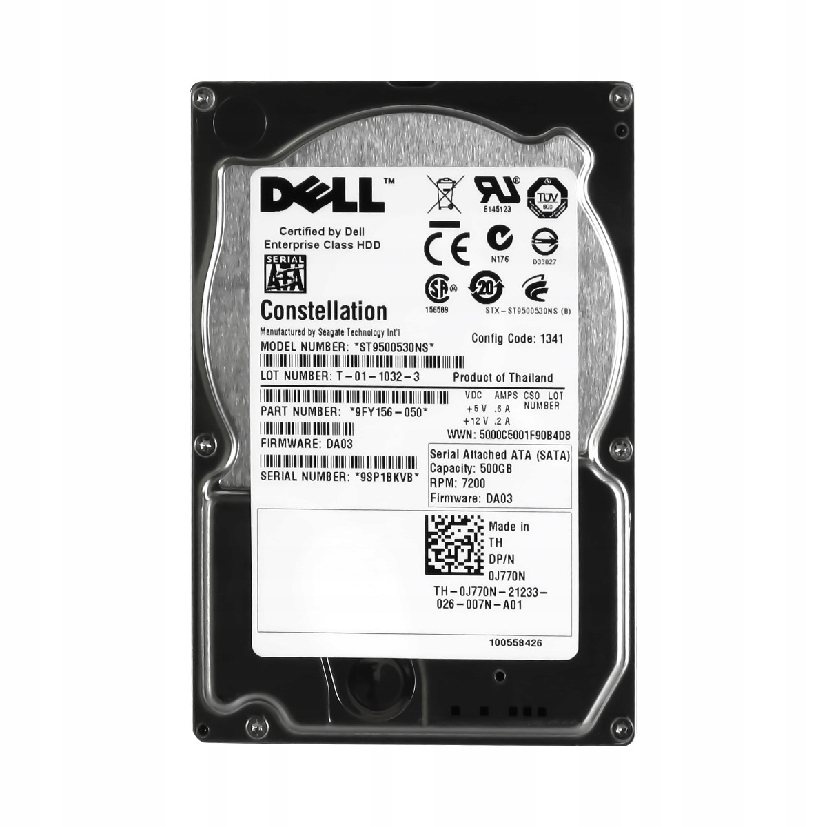 Dell 0J770N 500GB Sata II 7.2K 32MB 2.5'' ST9500530NS