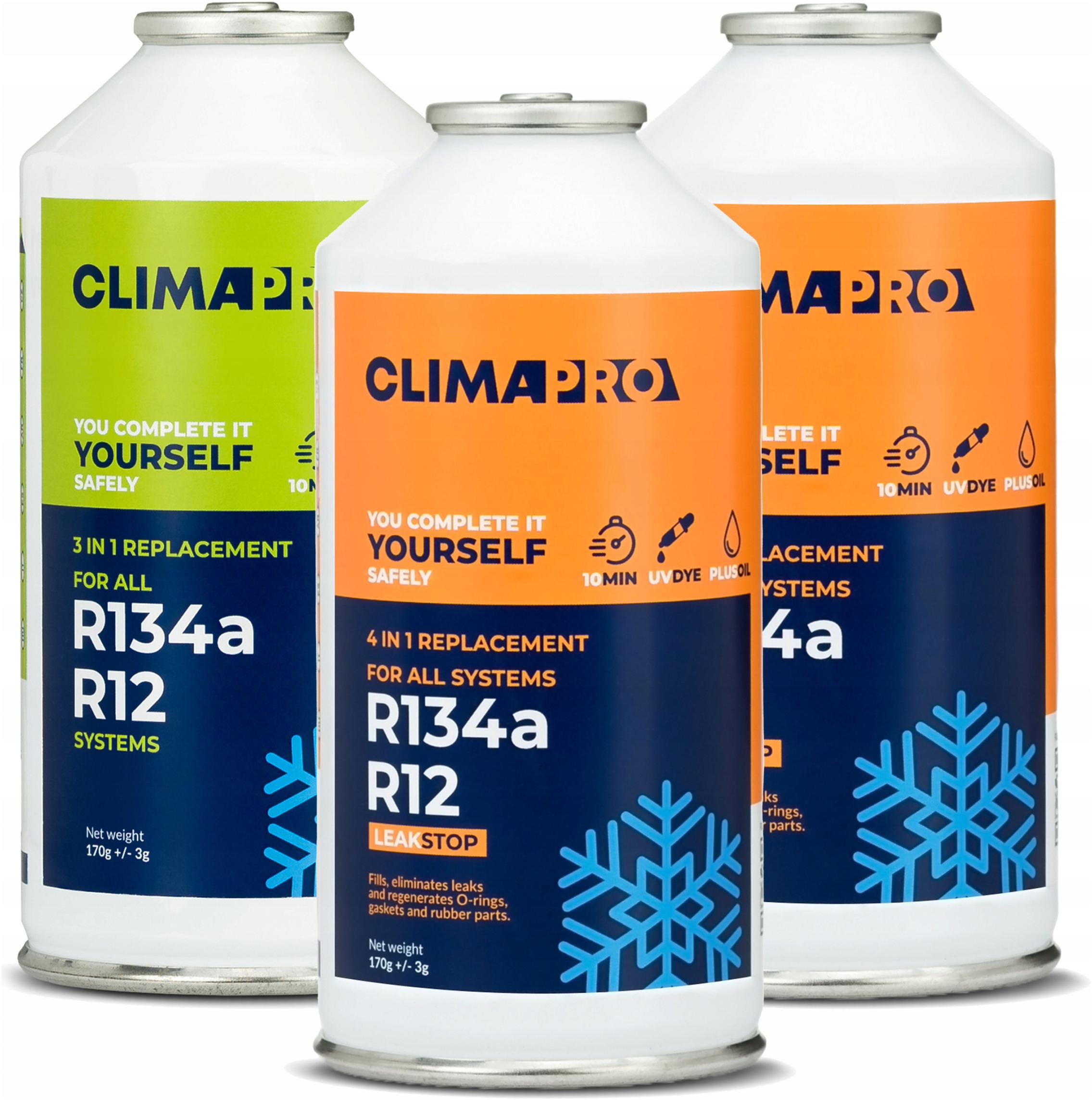 Plyn Pro Naplnění Klimatizace Aut Z R134a 4v1 Činidlo S Těsněním