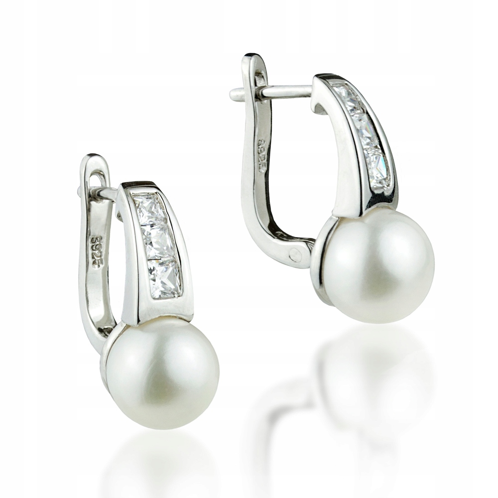 Ušlechtilé Stříbrné Náušnice S Perlami A Zirkony