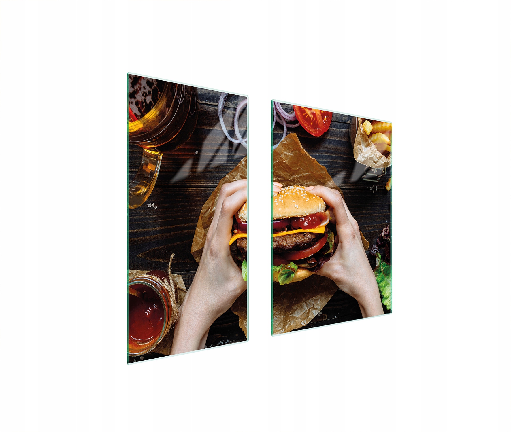 Skleněná Ochranná Deska 75x52 Hamburger Tvrzené Sklo