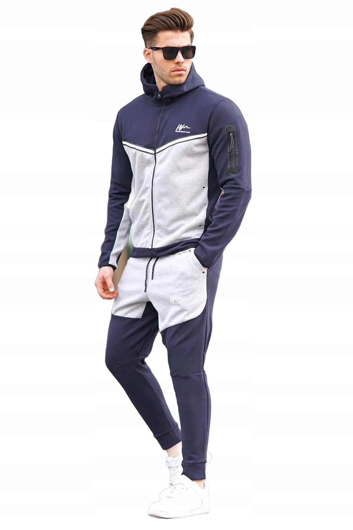 Madmext Pánská Tepláková Souprava Tmavě Šedé Barvy S Kapsou Na Rameni 5DA