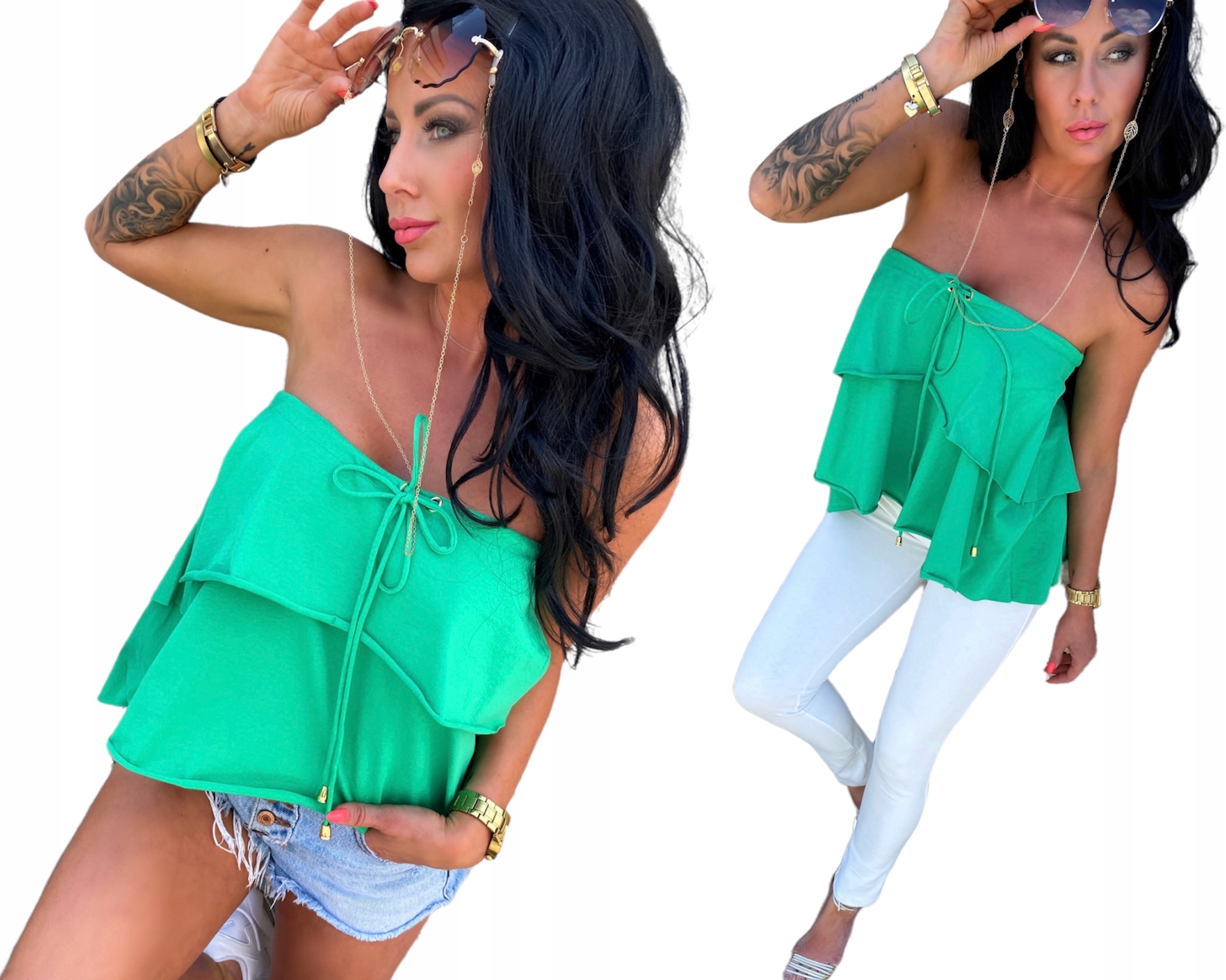 

LipMar Hiszpanka falbana odkryte ramiona L 40