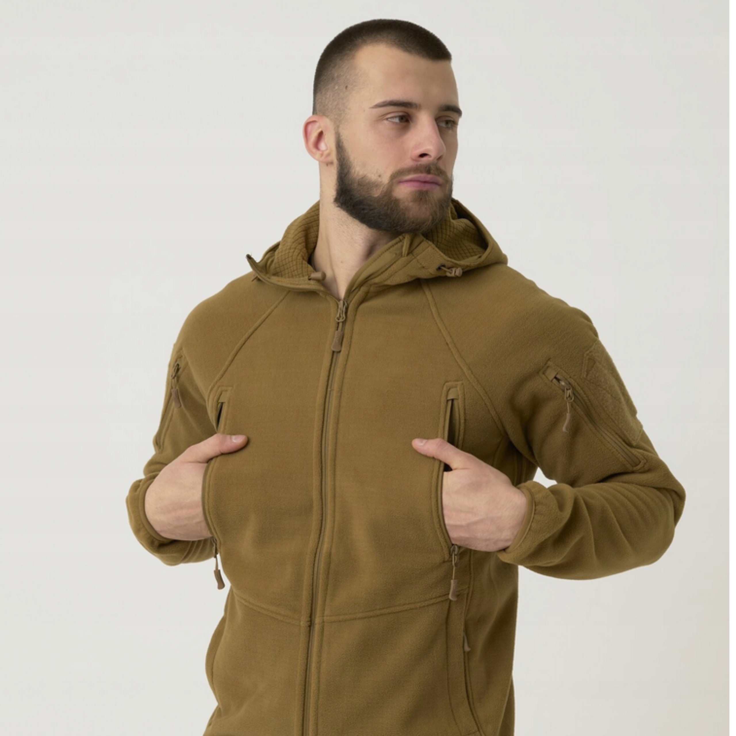 BLUZA MĘSKA Z KAPTUREM POLAR ROZPINANY HELIKON PATRIOT MK2 SZARA GREY XL Płeć produkt uniseks