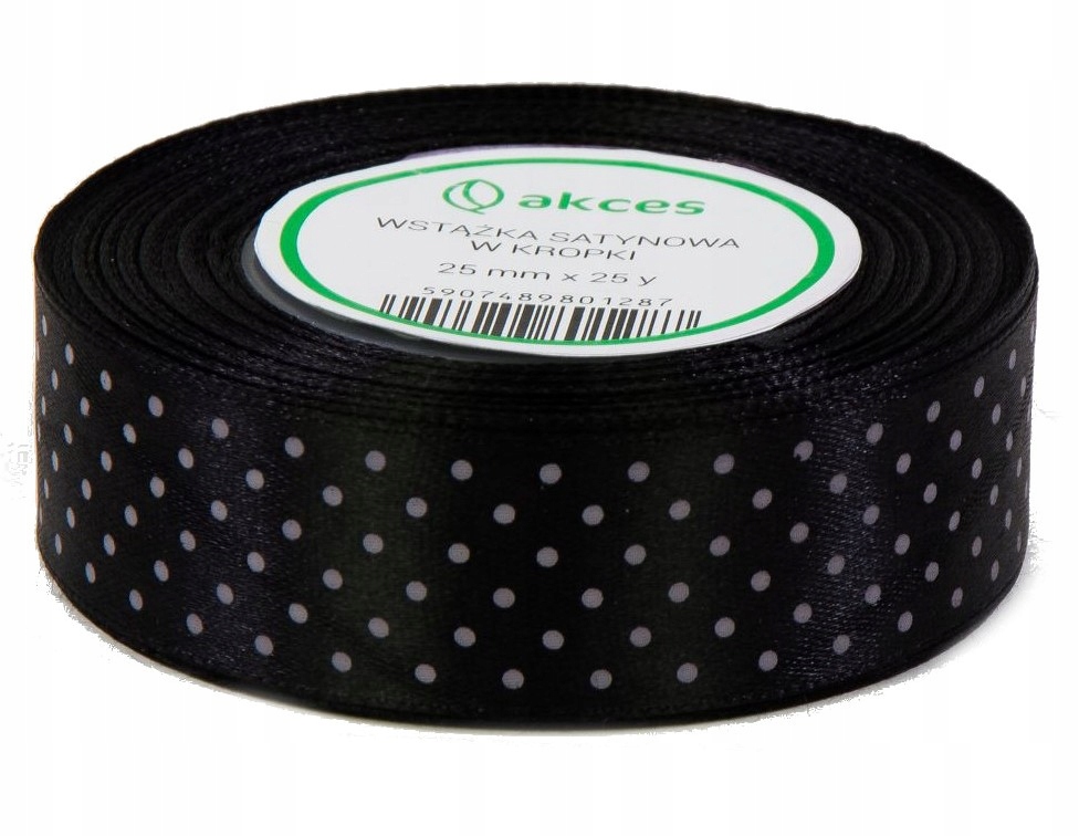 

Tasiemka Wstążka Satynowa Kropki 25MM 22MB N 8