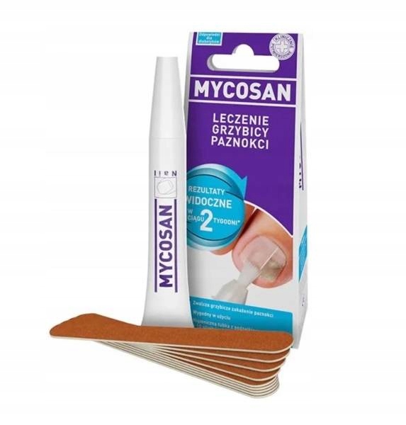 

Mycosan 10 ml Duży 10 pilników Grzybica Paznokci