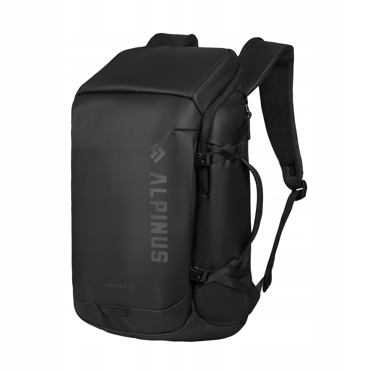 Plecak Alpinus Araras 25 czarny podróżny, mniejski, laptop, uchwyt walizka