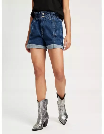 Dámské modré džínové šortky Baggy Cross Jeans P 511-006 30