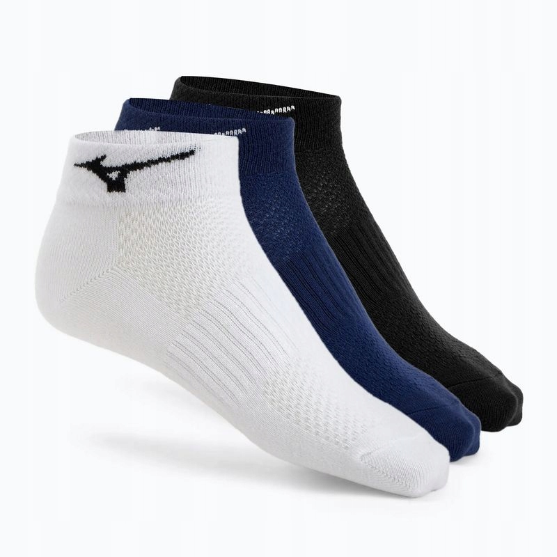 Skarpety Mizuno Training MID Socks White/black/estate Blue 3P M /38-40/
