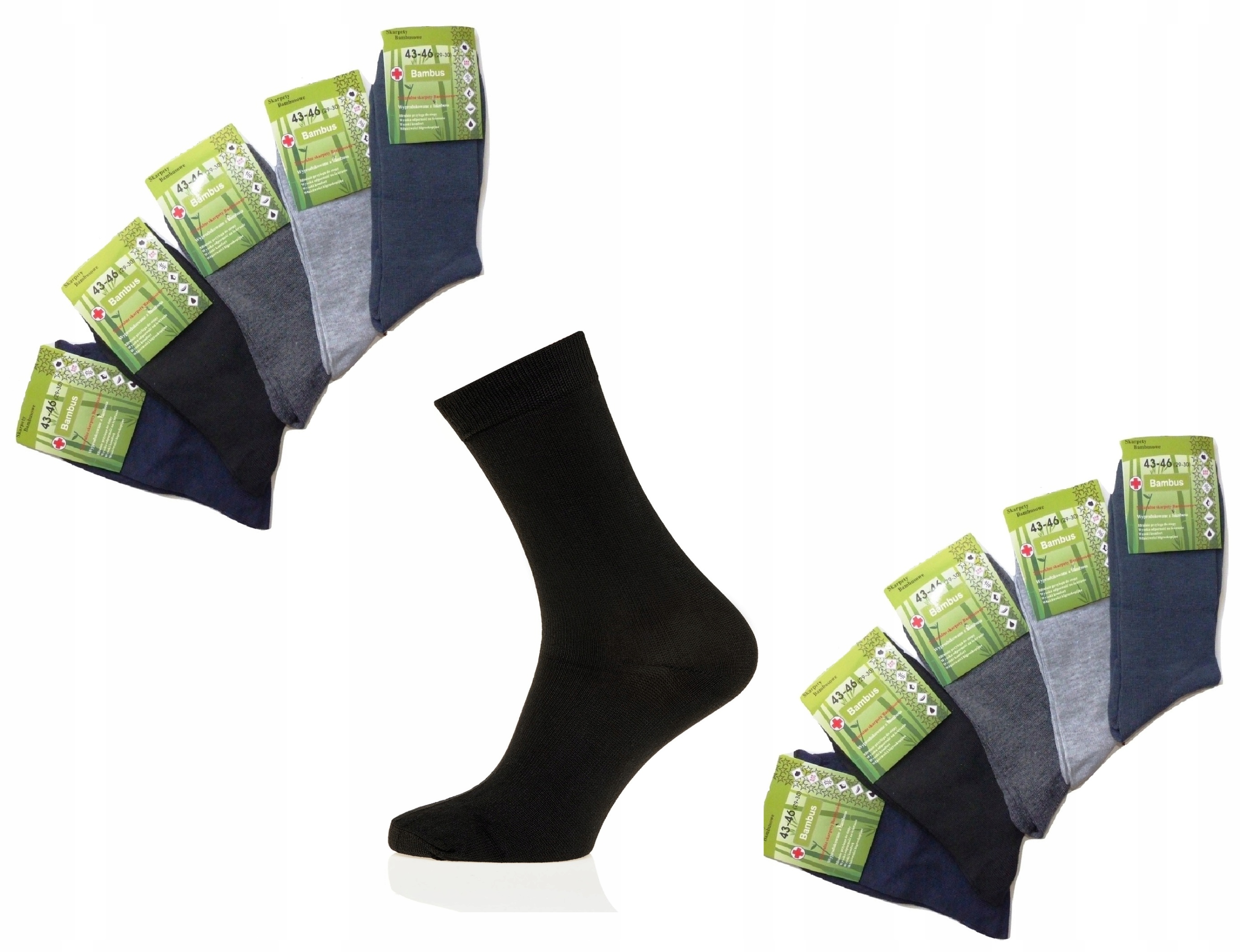 

10 Par Skarpety garniturowe Bambusowe rozm: 39-42