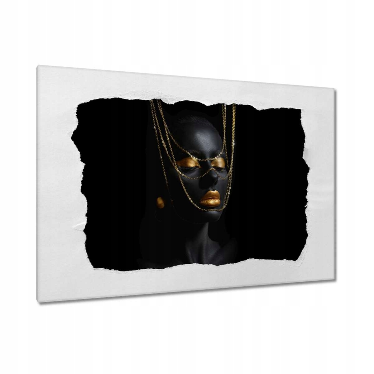 Obrazy 120x80 Hlava zavěšená zlatem