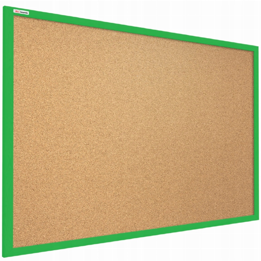 

Zielona tablica korkowa 90x60 drewniana pinezki