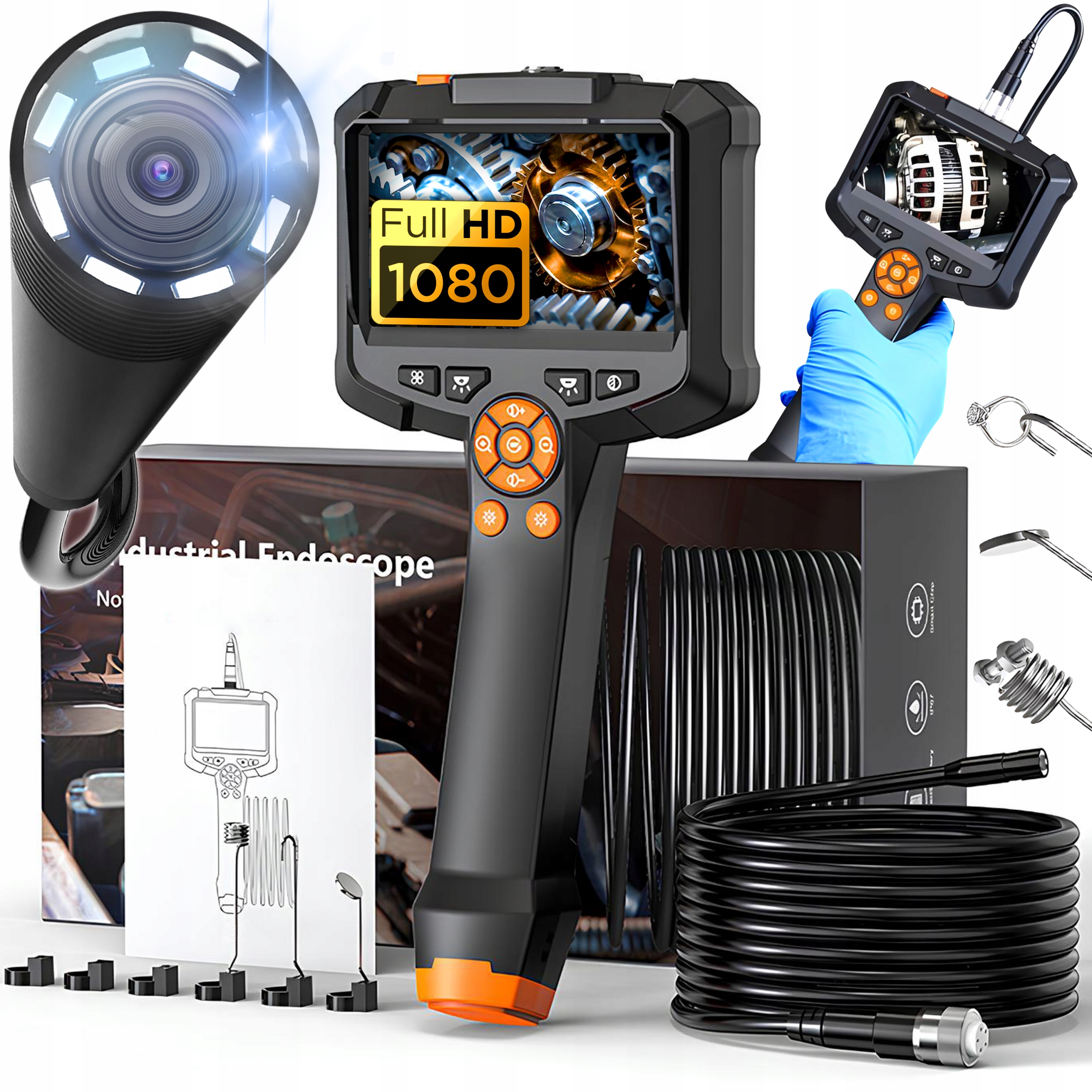 Inspekční Kamera Endoskop 5M 8,5 mm Hd LCD pro Led Motorové Trubky