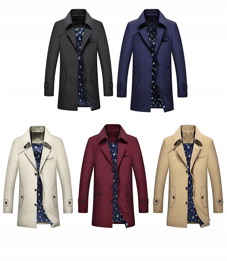 MĘSKA JESIENNA PŁASZCZ PROCHOWIEC PARKA BIZNESOWA Płeć mężczyzna