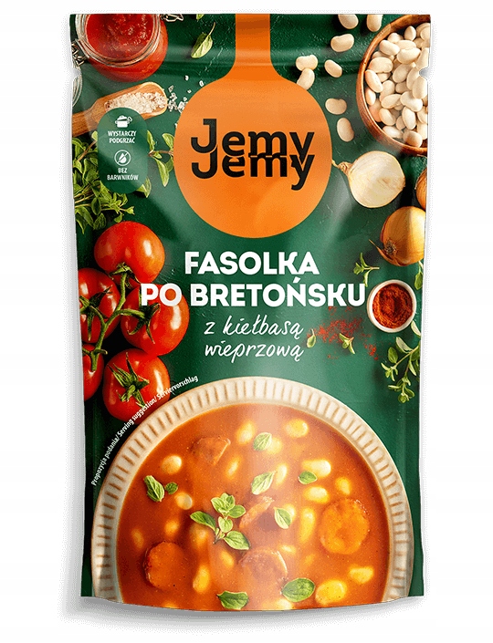 Fasolka Po Bretońsku JemyJemy z Kiełbasą Wieprzową 400g PAKIET EAN (GTIN) 5901696012238