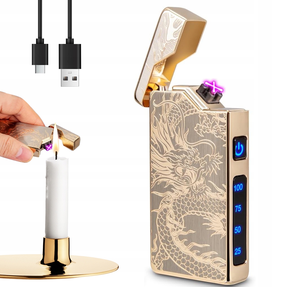 ZAPALNICZKA PLAZMOWA USB ELEKTRYCZNA WIATROSZCZELNA IDEALNY PREZENT 220MAH