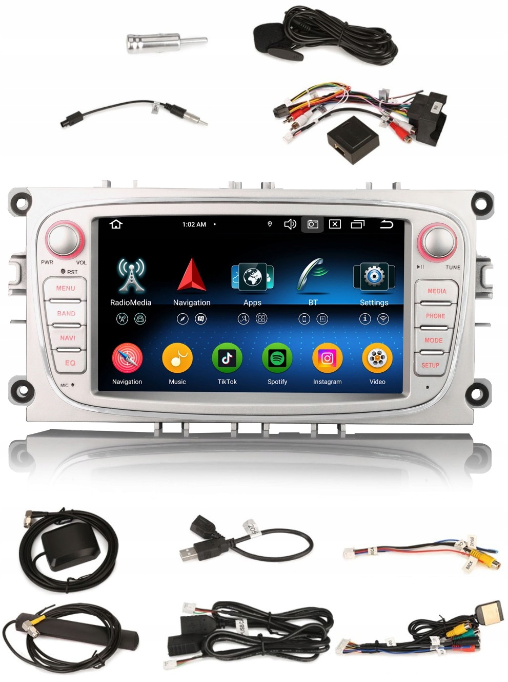 Rádio 2DIN Navigace Android Ford Mondeo MK4 IV 4/64 Gb Dsp Carplay Lte
