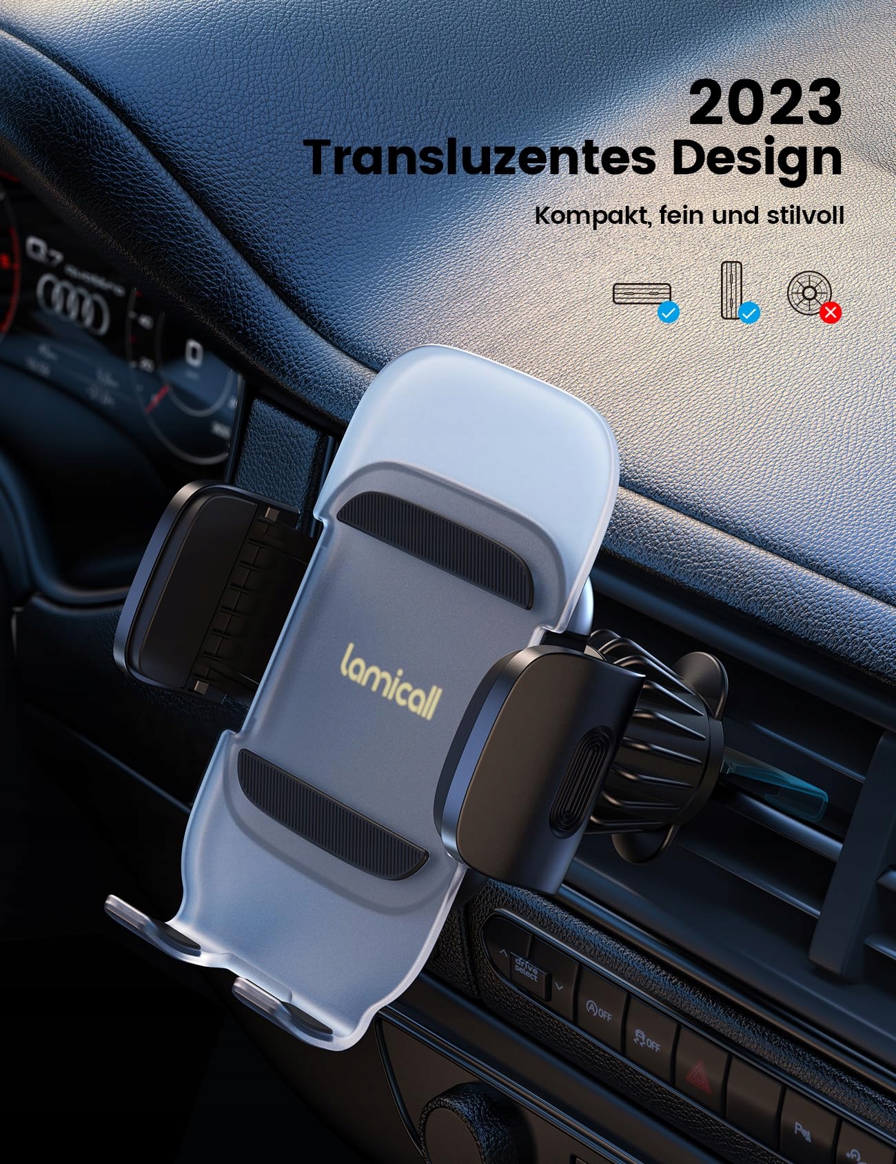LAMICALL Uchwyt Samochodowy 360° Uniwersalny na iPhone Samsung — miniatura 2