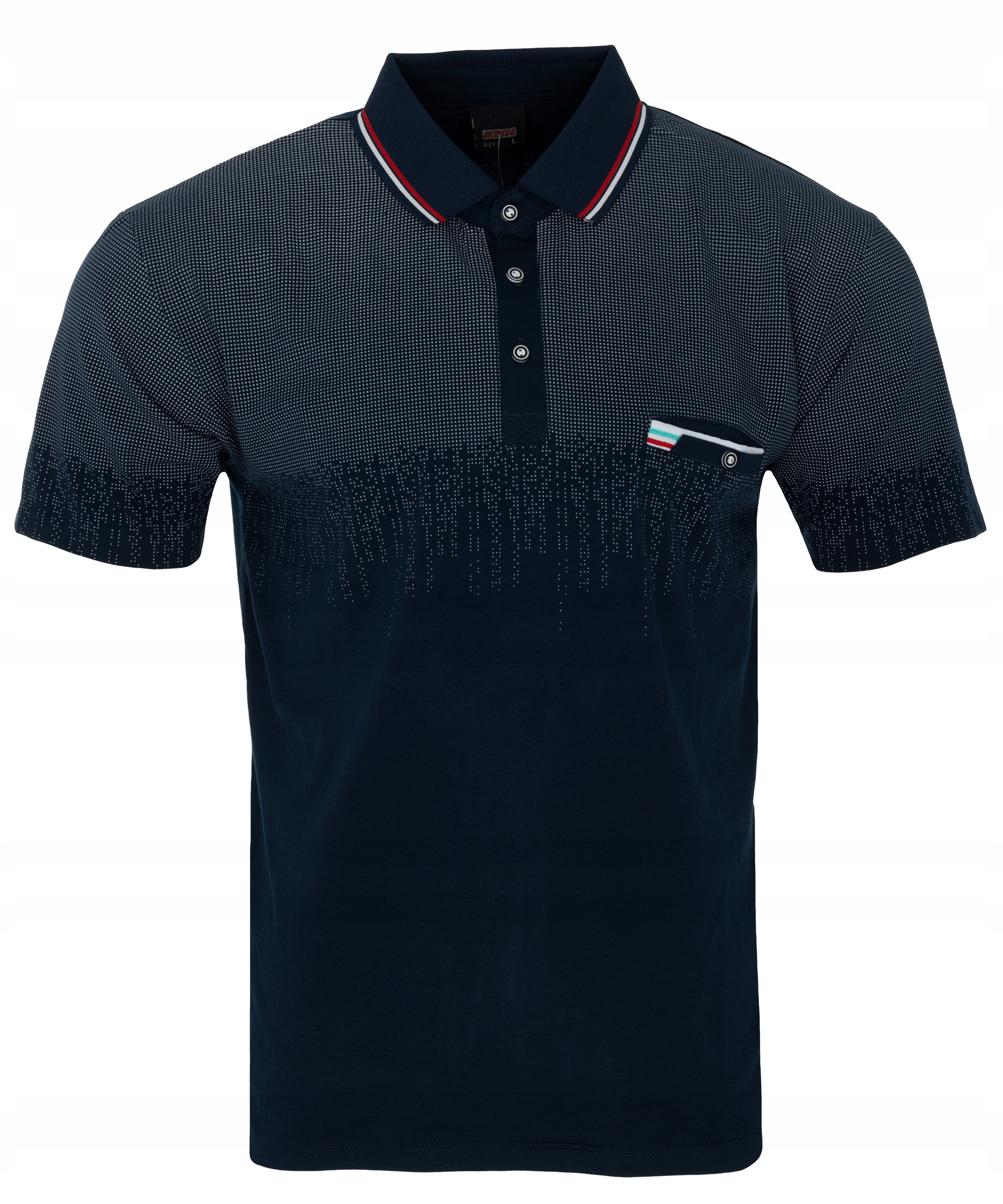 KOSZULKA męska POLO GRANATOWA z kieszonką rozmiar 4XL