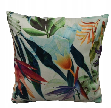 

Poszewka ozdobna 40x40 welur Exotic kwiaty liście