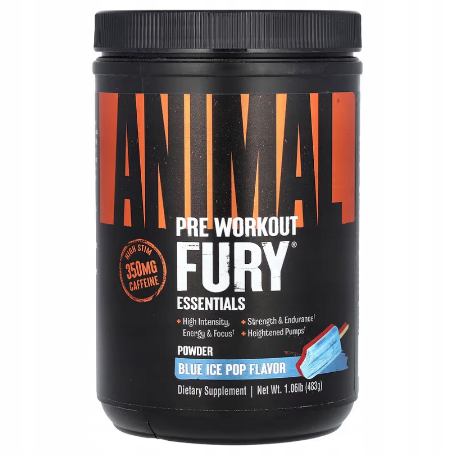 Universal Animal Fury Blue Ice Pop 483G Pre Workout Pretréninkovka