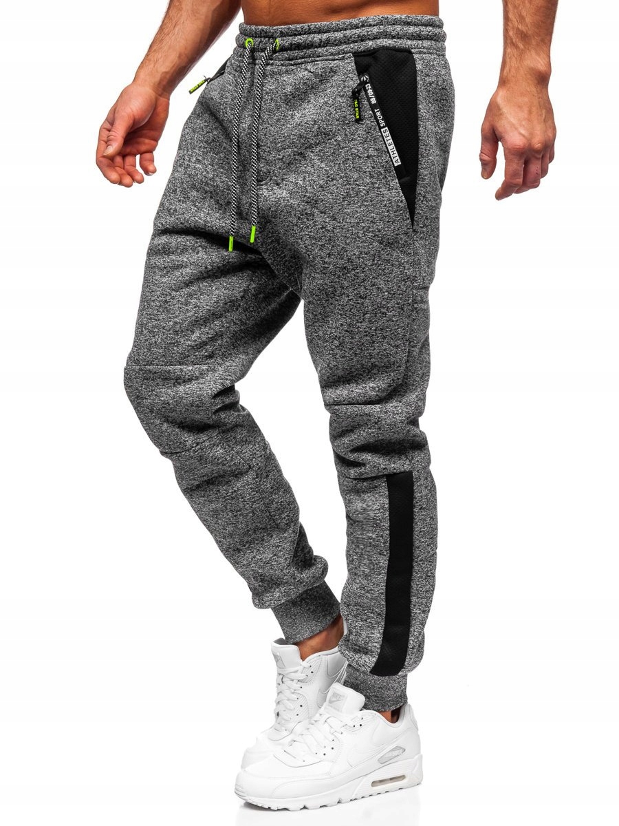 

Spodnie Męskie Dresowe Grafitowe Q1092 DENLEY_2XL