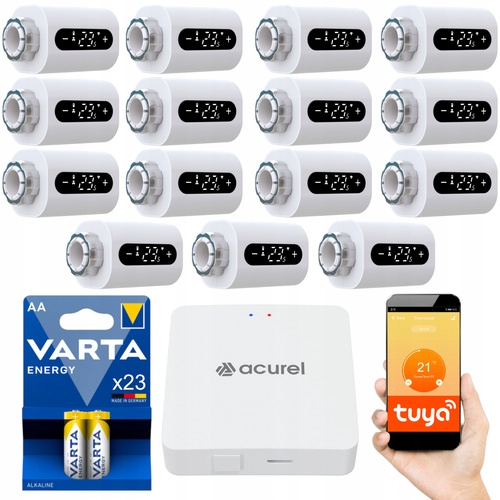 15x Głowica Termostatyczna Smart do Grzejnika Bramka Zigbee 3.0 Tuya Wifi
