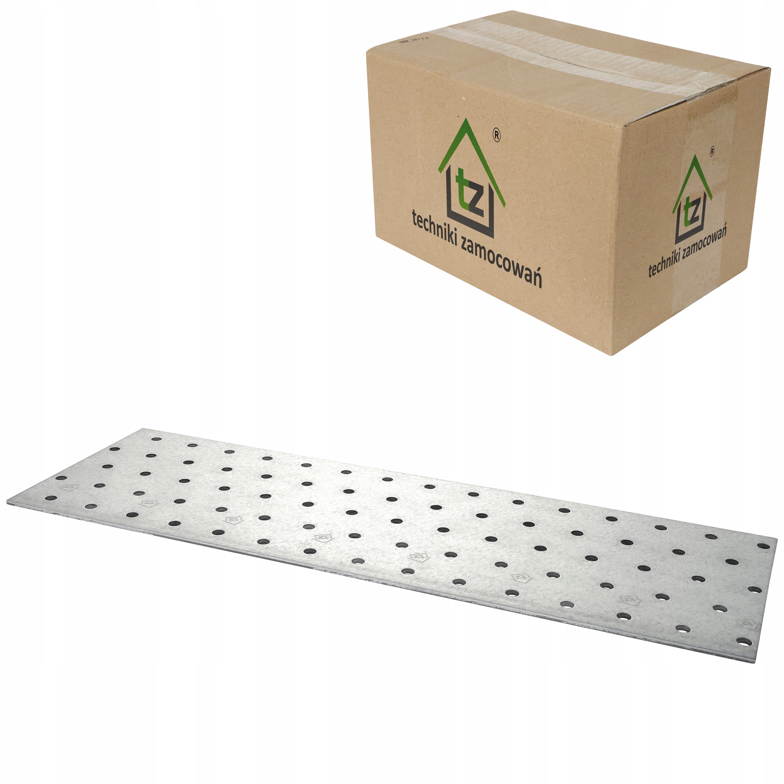 Perforované dlaždice 100 x 300 x 2 mm 50 ks Ploché tesárske spojky PP15