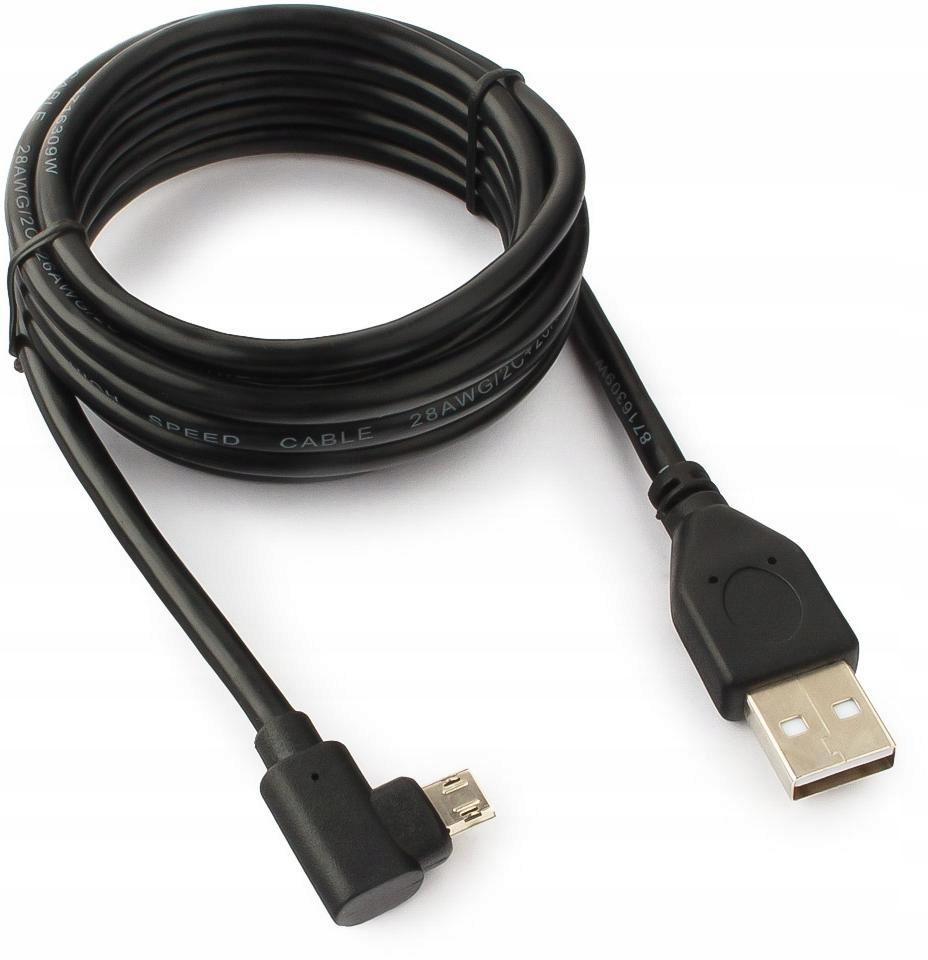 

Kabel Usb 2.0 na micro-USB dwustronny kątowy 1.8m