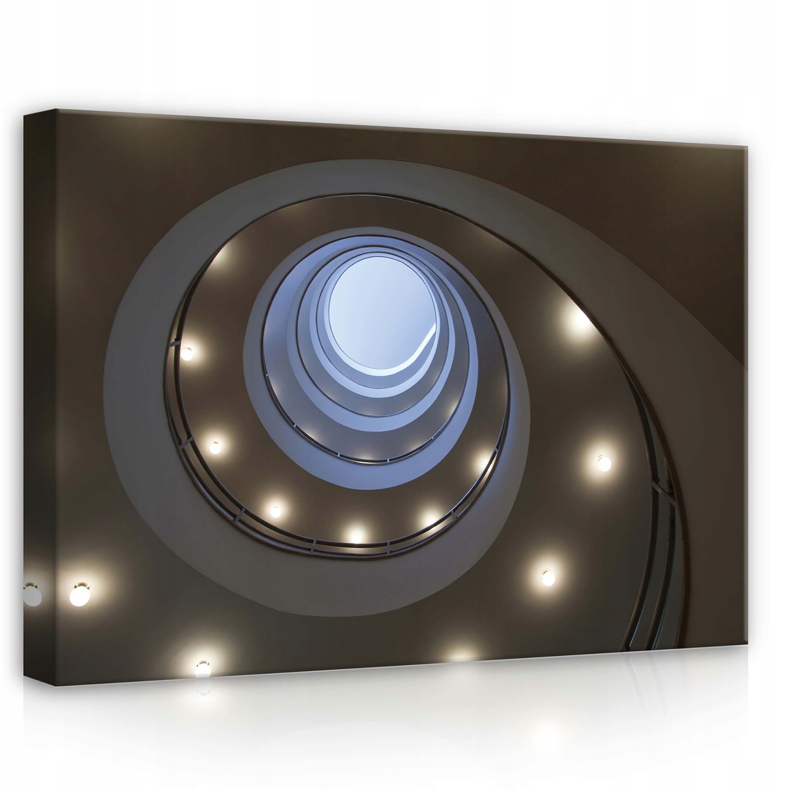 Obraz 70x50 Spirálové schody pohled zdola architektura světlo stín pohyb