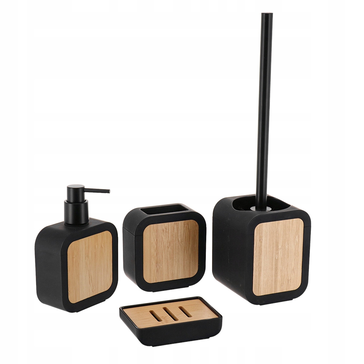 Koupelnový set Tempesti černý do koupelny, elegantní, dekorativní