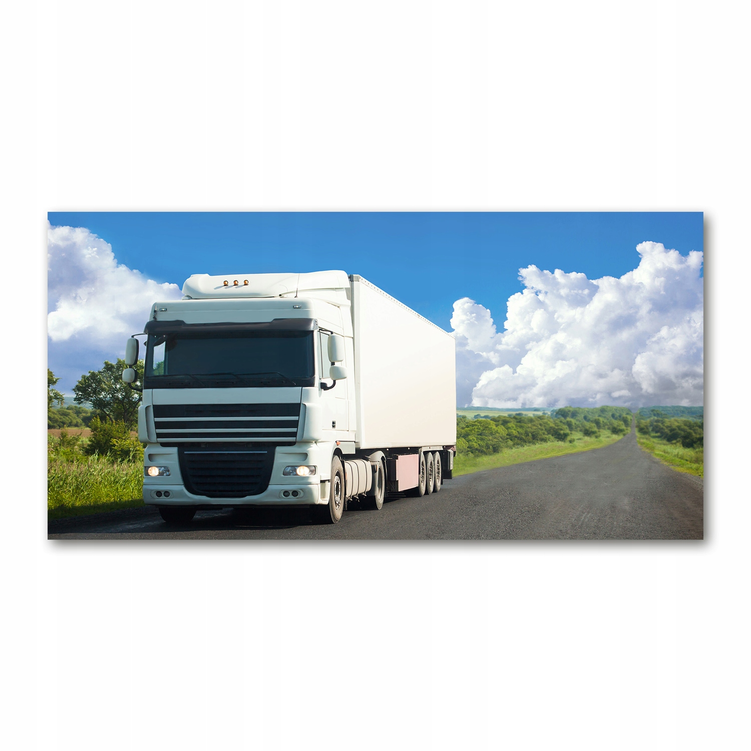 

Foto obraz szkło akryl Biała ciężarówka 120X60 cm