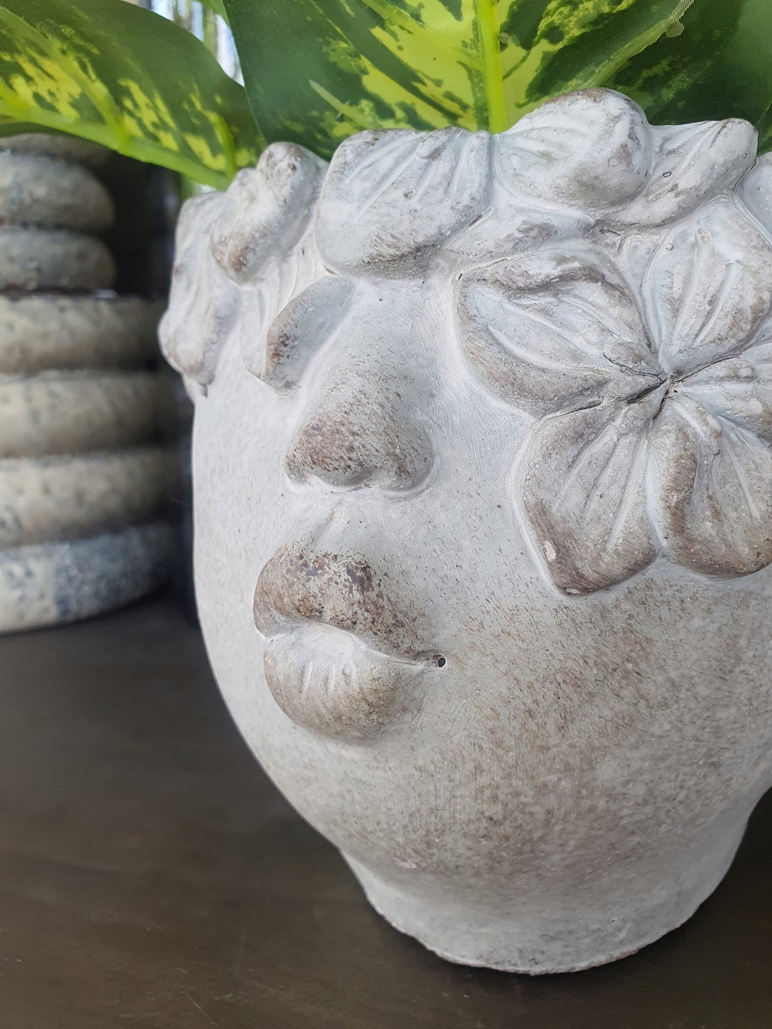 Wiosenna doniczka głowa osłonka twarz Spring Girl Marka Zielona Fabryka